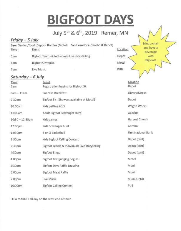 Home Of Bigfoot Remer, MN 56672